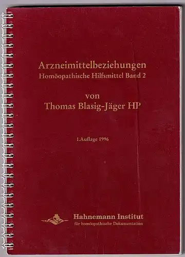 Blasig-Jäger, Thomas: Arzneimittelbeziehungen. 