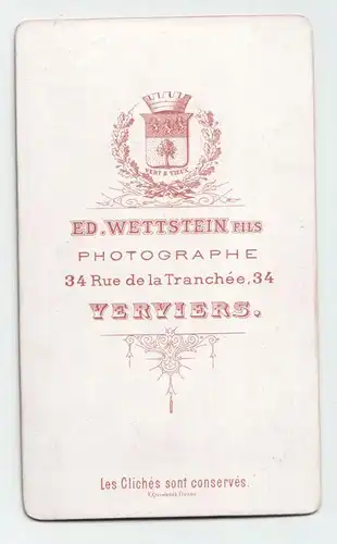 Ed. Wettstein fils Verviers Belgique, eleganter Mann