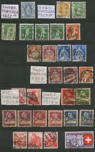 Schweiz classic stamp collection (not identified) original