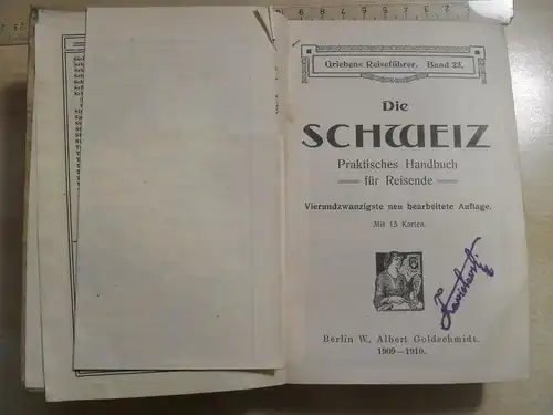 Die Schweiz Praktisches Handbuch // jahr 1910