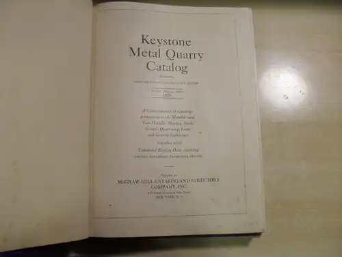 Keystone Metal Quarry Catalog 1928