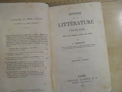 De. V. Duruy, J. Demogeot - Histoire Universelle // 1871