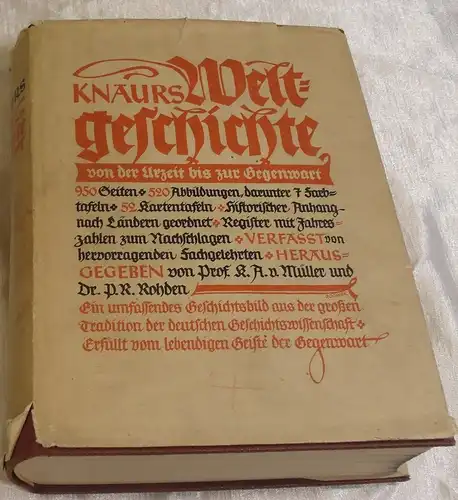 Knaurs Weltgeschichte. Von der Urzeit bis zur Gegenwart // jahr 1935
