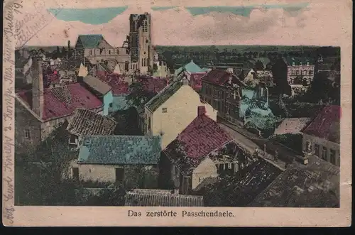 Das zerstörte Passchendaele - 1917