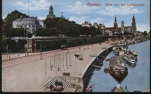 Dresden Blick von der Carolabrücke