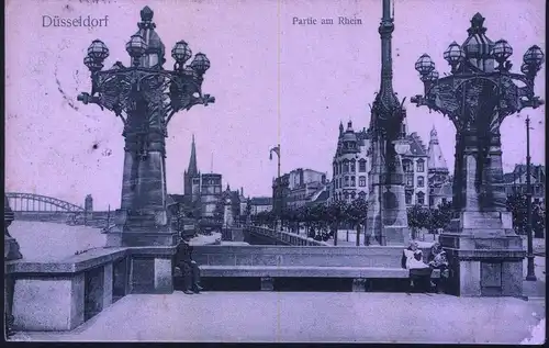 Düsseldorf. Partie am Rhein.