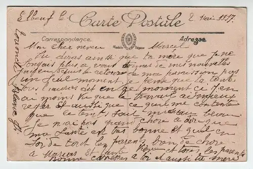 Elbeuf - La Seine et le Pont suspendu - 1917