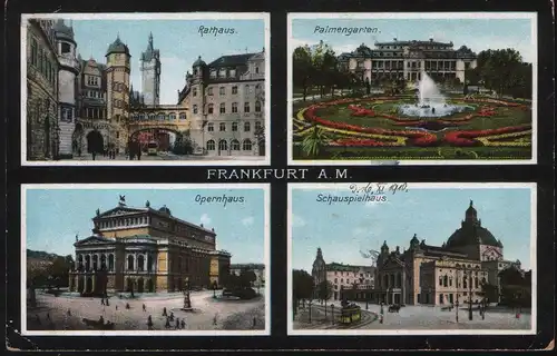 Frankfurt A. M. Rathaus Palmengarten Opernhaus Schauspielhaus