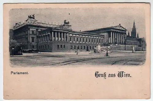 Gruß aus Wien. Parlament.