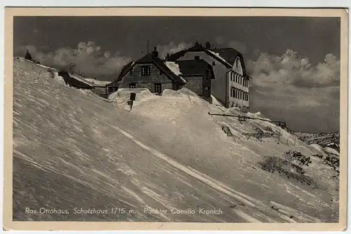 Rax Ottohaus. Schutzhaus 1715 m.