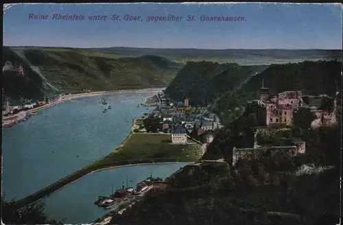 Ruine Rheinfels unter St. Goar, gegenüber St.Goarshausen