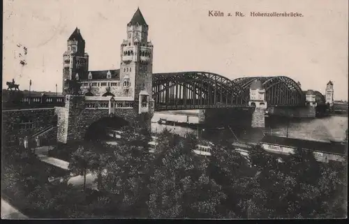 Köln a Rh. Hohenzollernbrücke (jahr 1914)