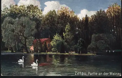 Zittau, Partie an der Weinau (jahr 1912)