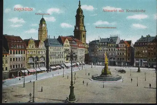Dresden Altmarkt mit Kreuzkirche