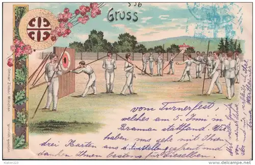 Gruss ... SPORT Ansichkarte / jahr: 1898-1900 