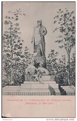 Bismarck - Denkmals - Mannheim - jahr 1900 