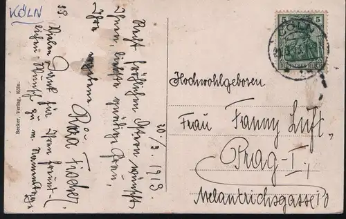 Köln Floragarten (Frontseite) (jahr 1913)