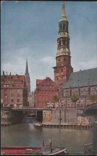 Hamburg Zollkanal mit Katherinekirche