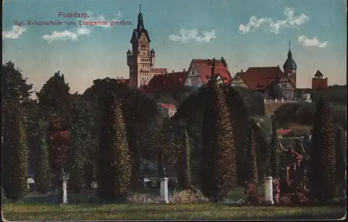 Potsdam. Kgl. Kriegsschule vom Lustgarten gesehen