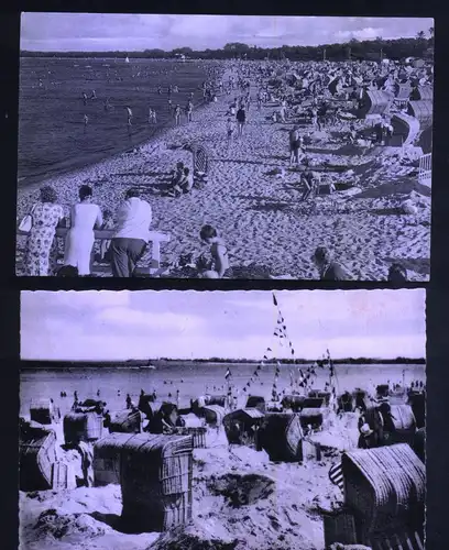 2X Ostseeheilbad Timmendorfer Strand jahr 1950-1960