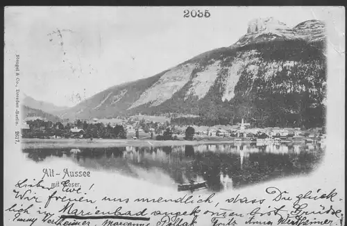 Alt Aussee mit Loser / Jahr 1899