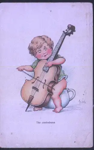 Child with contrabass