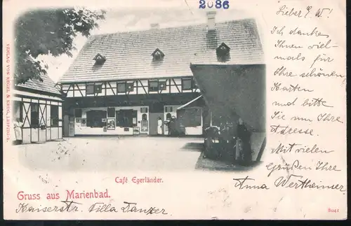 Gruss aus Marienbad. Cafe Egerländer