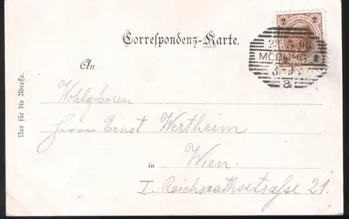 Gruss aus Mödling Klausen 1898