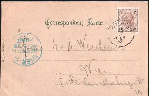Gruss aus WALDEGG PEISCHING (b. Winer Neustadt) / JAHR: 1898