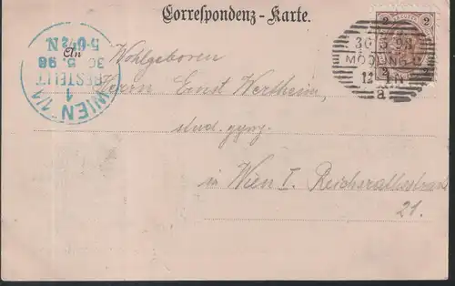 Mödling. Hinterbrühl mit Römerwand. / 1899 jahr