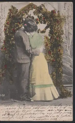 Postkarte , Couple , / amours / 1904 year