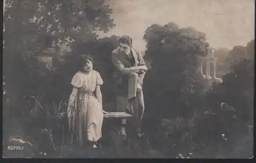 Postkarte , Couple , / amours / 1919 year / POLAND