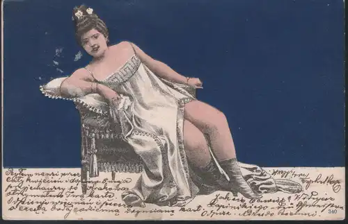 sitting woman, drawning, 1900