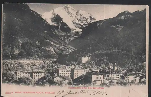 Suisse - Interlaken und die Jungfrau - anne 1901