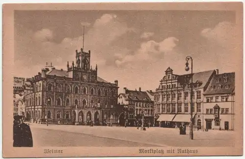 Weimar , Marktplatz mit Rathaus