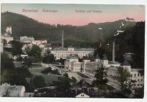 Marienbad. Parkanlagen. Kurhaus und Neubad