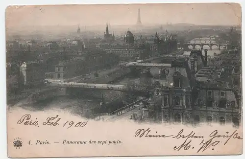 Paris - Panorama des sept ponts.