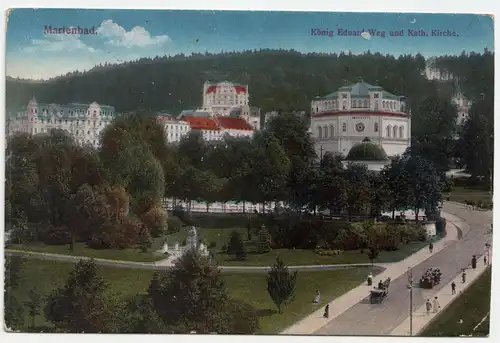 Marienbad. König Eduard Weg and Kath. Kirche.