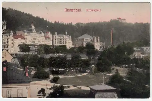 Marienbad. Kirchenplatz. / jahr 1908