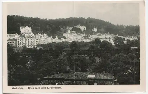 Marienbad - Blick nach dem Kirchenplatz.