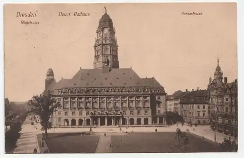 Dresden Neues Rathaus. Kreuzstrasse