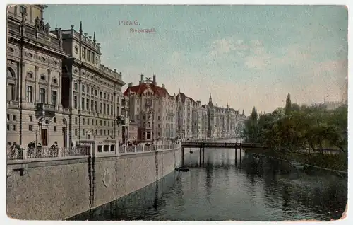 Prag Riegerquai // jahr 1914
