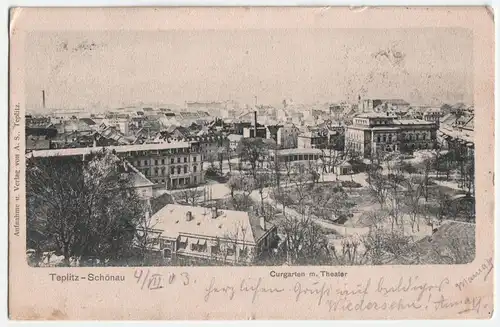 Teplitz - Schönau - Curgarten m. Theater
