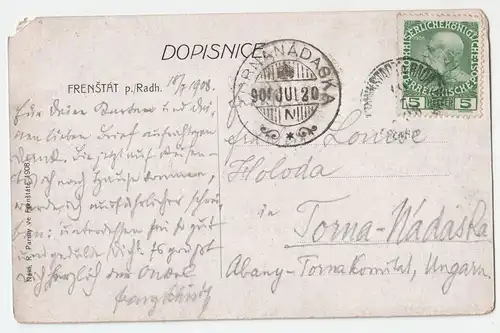 Frenstat p. Radh // jahr 1908