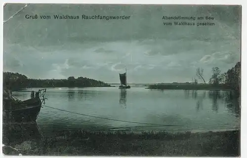 Gruß vom Waldhaus Rauchfangswerder // 1910