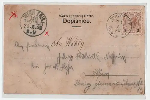 Pozdrav z Boskovic // jahr 1898