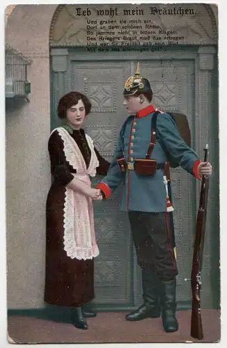 Soldat und Frau - 1. Krieg