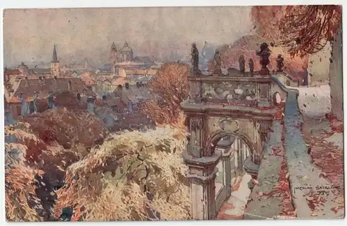 Praha. Mala Strana. Pohled z Fürstenbergske zahrady