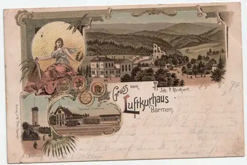 Gruss vom Luftkurhaus Barmen // jahr 1897