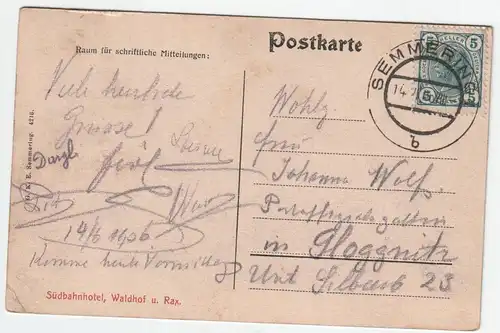 Südbahnhotel, Waldhof u. Rax